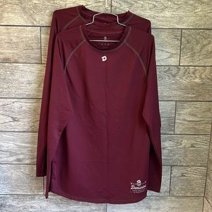 2 Pack Demarini Long Sleeve Tees, Men’s Medium, Burgundy